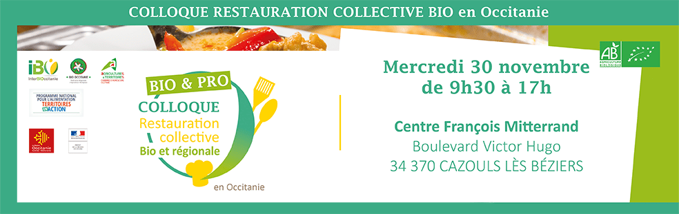 Bio&Pro - Colloque de la Restauration Collective Bio & Régionale 1